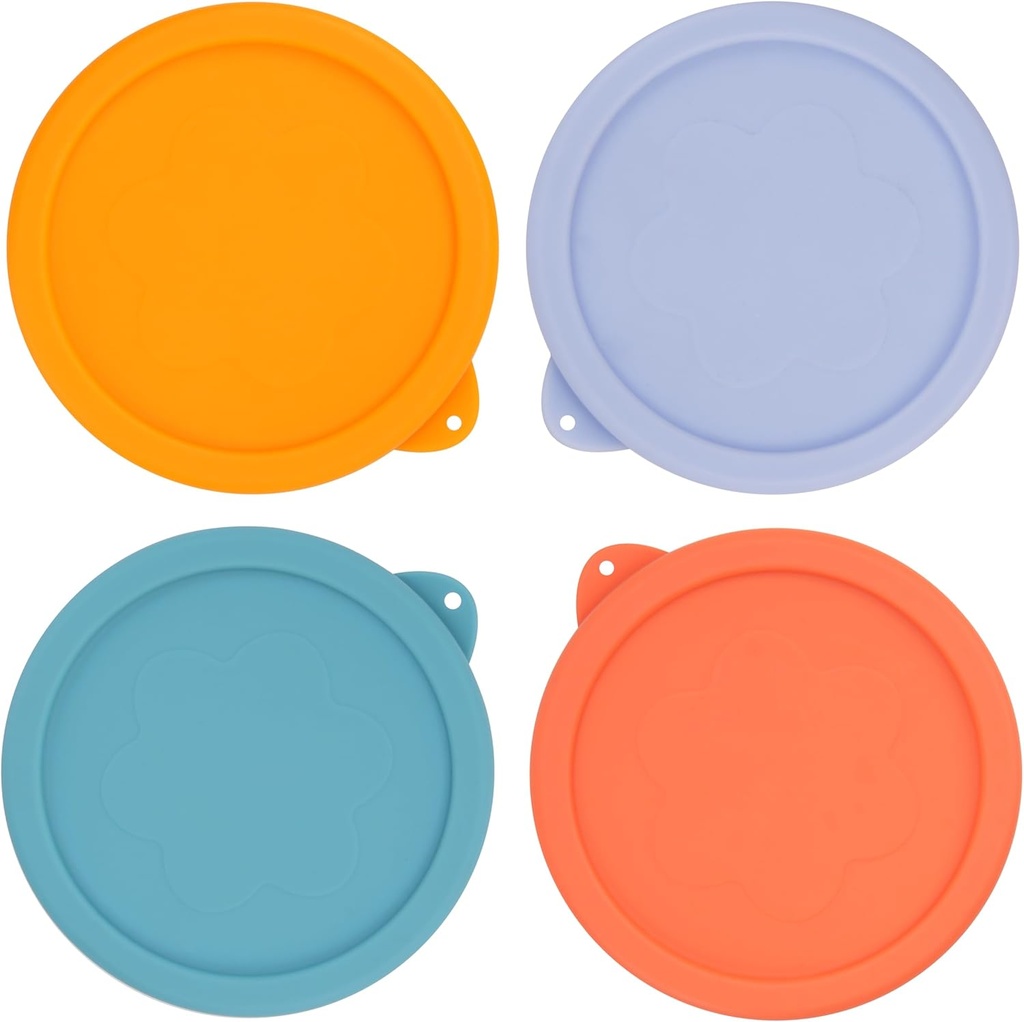 2 Cup Silicone Replacement Lids Storage Cover for Anchor Hocking Glass Bowls (Container not Included) 4 Pack Microwave, Dishwasher and Freezer Safe