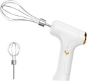 DONGKER Hand Mixer,USB Rechargeable Detachable Electric Whisk Beaters with 3 Speed Modes & 1200W Powerful Motor for Eggs Milkshake Cream Butter