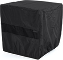 Covermates Square Firepit Cover - Water-Resistant Polyester - Mesh Ventilation - Fire Pit Covers, Square 26W x 26D x 25H, Black