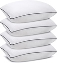 Standard Size Bed Pillows for Sleeping 4 Pack,Luxury Hotel Pillows,Comfortable and Supportive,Machine Washable,Suitable for Stomach,Back and Side Sleepers.