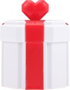 NUOBESTY Heart Design Candy Storage Box Plastic Cookie Jar Small Bow Lids Christmas Storage Container