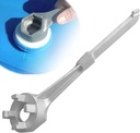 Aluminum Drum Wrench, Drum Plug Bung Wrench for Opening 10 15 20 30 50 55 Gallon Drum, Fits 2 in and 3/4 in Bung Caps