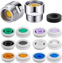 Mesee 2 Sets G1/2 Shower Flow Reducer Limiter Kit, 7 Different Shower Head Flow Restrictor 1.2/1.5/1.8/2.0/2.2/2.5/3.0 GPM with Water Flow Saver Adapters Control Valve for Fixed Handheld Shower Head