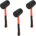 3 PCS Rubber Mallet Hammer, 16 oz Durable Rubber Hammer for Flooring Installation, Camping, Woodwork, and Tent Stakes