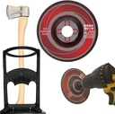 Keyfit Tools Drill Powered DiamondDisc Blade Sharpener Kindling Splitter XL Ax Axe Hatchet (2 Pack) Diamond Carbide Steel Made For Super Fast Extremely Sharp Log Firewood Cracker Splitting Blades