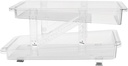 Rolling Soda Can Organizer,Expandable Width PET Drink Organizer,2 Layer Expandable Automatic Rolling Beverage Dispenser, Beer Can Holder for Refrigerator Pantry Freezer (Clear White)