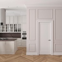 34 in. x 80 in.Right-Handed Solid Core Prehung Interior Door Primed White Single Panel with Oil Rubbed Bronze Hinges