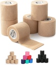 Mr. Pen- Self Adhesive Bandage Wrap, 6 Pack, Skin Colored, 2“ x 5 Yards, Cohesive Bandages, Medical Wrap, Elastic Bandage Wrap, Self Sticking Bandage Tape