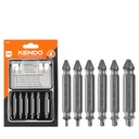 KENDO 6PC HSS Damaged Screw Extractor Set - Remover for Stripped Screws Nuts & Bolts, Drill Bit Tools for Easy Removal of Rusty & Broken Hardware, Easy Removal of Rusty Broken Hardware Gift