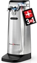 POHL SCHMITT Electric Can Opener, Knife Sharpener & Bottle Opener, Easy Push Down Lever, Works with Standard And Pop-Top Cans, Durable Stainless Steel & ABS - Kitchen Essentials and Accessories