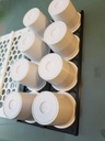 Under cabinet Coffee Pod holder, Compatible with K-Cups, 3D Printed mount (Black)