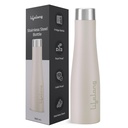 Levenslange Roestvrij stalen waterfles 900ml Duurzaam, Leak-Proof, Easy Grip, Rust Gratis, Gemakkelijk te reinigen, Geurvrije fles met beveiligde dop voor school, reizen, sportschool & werk (LLBT03AB, Amandel Birch)
