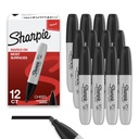 Sharpie Permanent Markers, Beitel Tip, Zwart, 12 Graaf - Home, School, Kantoorbenodigdheden