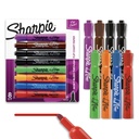Sharpie Flip Chart Markers, Bullet Tip, Assorted Colors, Low-Odor, Squeak-Free, 8 Tellen - Kantoorpresentatie, Terug naar School, Leraar Supplies