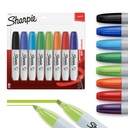 Sharpie Permanente beitel Tip Marker Set, Poster Markers voor hout, Plastic, en Meer, 8 Tellen