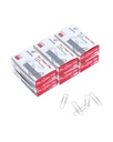 PAPAPAL Paperclips voor kantoorschool en persoonlijk gebruik, #1 Smooth Paper Clip (1-2/7"), 600 Medium Paper Clips (6 dozen van 100 stuks), Zilver