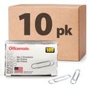Officemate Premium #1 Paper Clips, 1.000 Paper Clips (10 dozen van 100 stuks) (99916) , Zilver