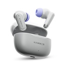 HAMMER Airflow Neo Oorbuds met 80H Playtime, 13mm Titanium Driver, 40ms Gaming Mode, Fast Charging Buds, Type-C Opladen, Voice Assistant, Lichtgewicht Dual-Tone Design (Grey)