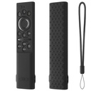 Hobo Siliconen TV Remote Cover Compatibel met Samsung Smart Tv Remote 2026 Model BN59-01498A Open Key Case met Lanyard (zwart) [REMAT E NIET inbegrepen]