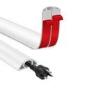 Serplex® PVC Floor Cord Hider, 6,6 ft Flexibele Self-Adhesive Cable Cover