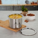 MIKARA Stainless Steel Tope met deksel  Ruimtebesparing (750 ml)