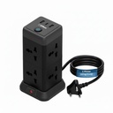 EMBOX Kubus Extension Board met USB type C .. 2500W Extension Board met Switches Extension Cord met 8 Universal Sockets Safety Shutter & Overload Protector