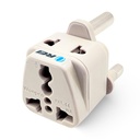 OREI India naar Zuid-Afrika, Botswana, Namibië & More (Type M) Travel Adapter Plug - 2 in 1 - CE Certified - RoHS Compliant - White Color (DB-10L)