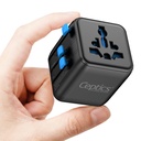Ceptics 2 in 1 Universal Charger Adapter, Universal Travel Adapter Alles in Een met 2500W High Power Output, International Plug Adapter voor telefoons, Tablets, Compatibel in 150+ Landen