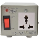 Pluto Accessoires HEC 220 tot 110 V Voltage Converter (100 W) - Grijs