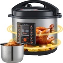 12L/12.8Qt Commercial Electric Pressure Cooker, Digital Control, 304 Stainless steel Inner Pot, Serve for 15-25 people, 1600W/120V with US PLUG, suitable to small restaurant, Canteen, Hotel