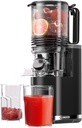 Cold Press Juicer, 6.5" Extra Large Feed Chute Juicer Machines, 350W Slow Masticating Juicer Machines with High Juice Yield for Whole Vegetables & Fruits, BPA Free, Black, Easy to Clean