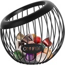 Espresso Pod Storage, K Cup Huge Capacity Organizer, Metal Wire Coffee Pods Holding, Coffee Capsule Modern Cages, Bowl Countertop Storage for Fruits, Snacks