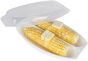 Home-X Microwave Corn Steamer with Lid - BPA-Free, Dishwasher Safe, Airtight Lid Corn on the Cob Microwave Steamer for Delicious and Perfectly Cooked Corn on the Cob in Minutes