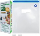 Large Sous Vide Bags,15pcs10.2x13.4in/26 * 34cm BPA Free Reusable Vacuum Sealer Bag,Keep Food Fresh, with 2 Sealing Clips