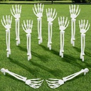 10 PCS Halloween Skeleton Hands Decoration, Skeleton Arms with Lawn Stakes, Skeleton Hands for Garden Lawn Graveyard Decor, Skeleton Stakes Yard Sign, Outdoor Indoor Party Supply, Halloween Props