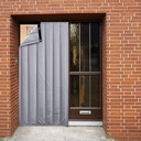 SYTH Door Curtain Thermal Insulated Doorway Patio Cover,Soundproof Windproof Waterproof Drapes Noise Reducing,Keep Warm in Winter Cool in Summer,for Air Conditioner Heater Room Home Kitchen,Gray