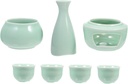 Wine Warmer Set Sake Cup Warmer Ceramic Sake Serving Cups Multi-functional for Entertaining