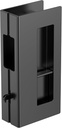 Privacy Pocket Door Lock with Pull, Wooden Sliding Door Handle for 1-3/8”Thickness Door Replace Old Or Damaged Pocket Door Hardware（Matt Black）
