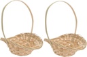 Cabilock Hand-woven Bamboo Storage Basket Set of 2 Creative Fruit Holder Natural Lightweight Woven Basket for Kitchen Organization and Packaging