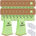 20 Pack Type BB Compact Canister Bags Replacement for Oreck XL Buster B Handheld Vacuum Bags PKBB12DW AK1BB8A Compatible with BB180 BB280 BB850 BB870 BB880 BB900 BB1000 MV160CC1600 with 6 Motor Filter