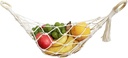 QIANQJL Fruit Hammock Hanging Fruit Basket for Kitchen Under Cabinet Kitchen Decor Macrame Boho Modern Vegetable Basket, No hook