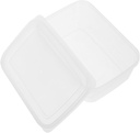 Cabilock Refrigerator Cheese Preservation Box with Lid Transparent Food Storage Container for Kitchen Bread Fruit Snack Airtight Fresh Keeping Case Compact Space Saving Design Reusable for