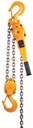 Harrington LB Lever Hoist, Hook Mount, 1 Ton Capacity, 5' Lift, 11.8" Headroom, 9.6" Lever Length, 1.1" Hook Opening