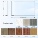 Wood Grain Peel and Stick Floor Tiles， Vinyl Floor Tiles，Peel and Stick Vinyl Flooring， Waterproofand Non-Slip Features，Easy to Install，for Kitchen Bedroom Bathroom Office (DU608, 118"*11.8")