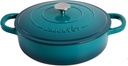 Crock-Pot Crock Pot Artisan Enameled Cast Iron Braiser W/Lid, 5 Quart, Teal Ombre