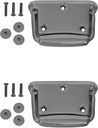 Polished Solid Brass Spring Loaded Handle Set - Chest Box and Tack Trunks (Chrome)