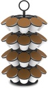 Coffee Pods Carousel Rotatable Iron Coffee Pods Holder Coffee Pod Organizer Rustproof Anti-scratch Coffee Capsules Stand for Counter Coffee Bar
