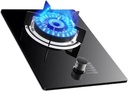Gas Stove 1 Burner,Portable Gas Stove,Kitchen Counter Top Stove 4.8KW Gas,Gas/LP Gas Conversion Stove,Tempered Glass Cast Iron Pot Rack,with Flameout Protection(LPG)