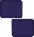 Sophico 11 Cup Rectangle Silicone Storage Cover Lids Replacement for Pyrex 7212-PC Glass Bowls, Container not Included (NAVY BLUE- 2PACK)