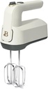 Beautiful 6-Speed Electric Hand Mixer, White Icing by Drew Barrymore – Lightweight Handheld Mixer with Turbo Boost, Stainless Steel Beaters & Whisk, Compact Storage, Modern Kitchen Appliance